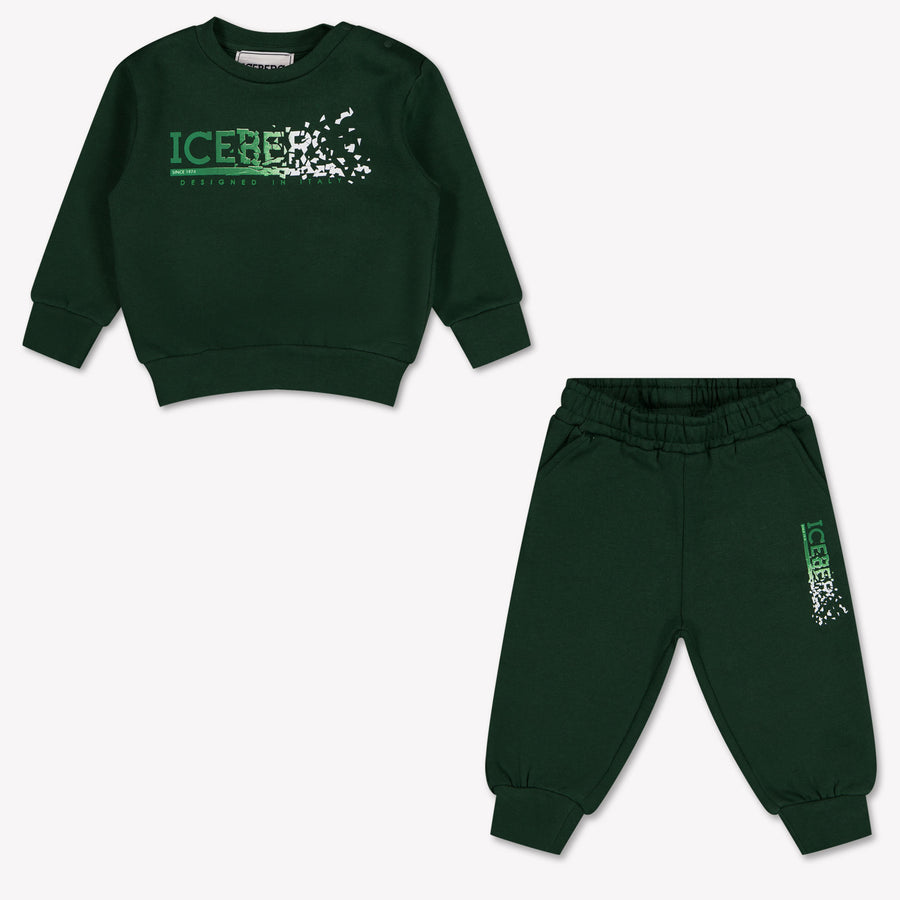 Iceberg Baby Jongens Joggingpak In Donker Groen