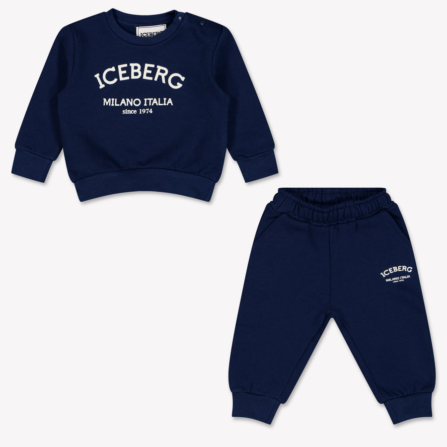 Iceberg Baby Jongens Joggingpak In Navy