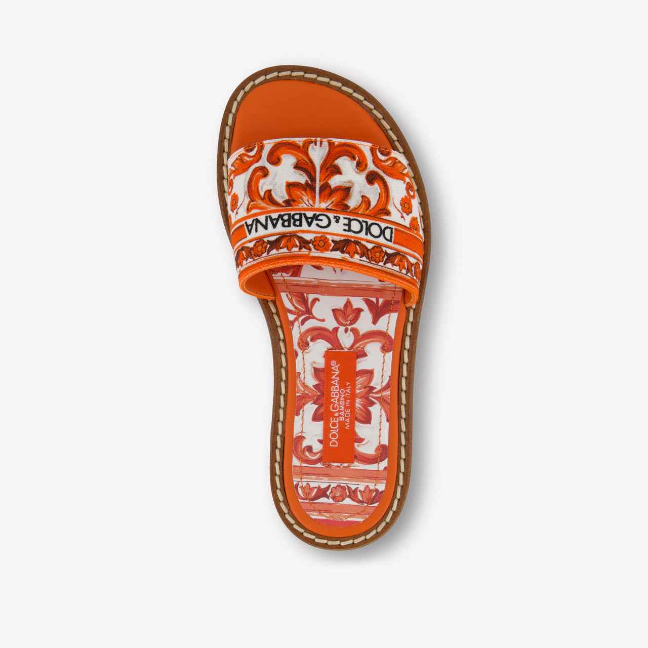 Dolce & Gabbana Kinder Meisjes Slippers In Oranje
