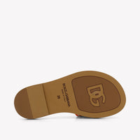 Dolce & Gabbana Kinder Meisjes Slippers In Oranje