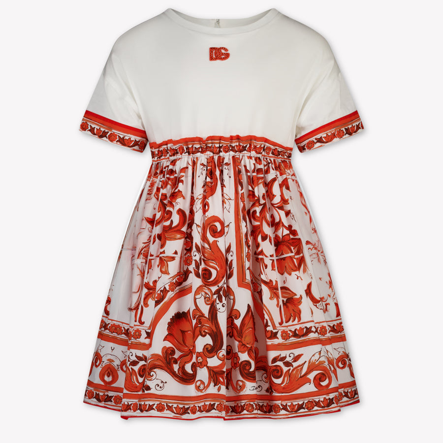 Dolce & Gabbana Kinder Meisjes Jurk In Oranje