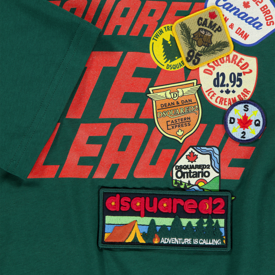 Dsquared2 Kinder Jongens T-Shirt In Donker Groen