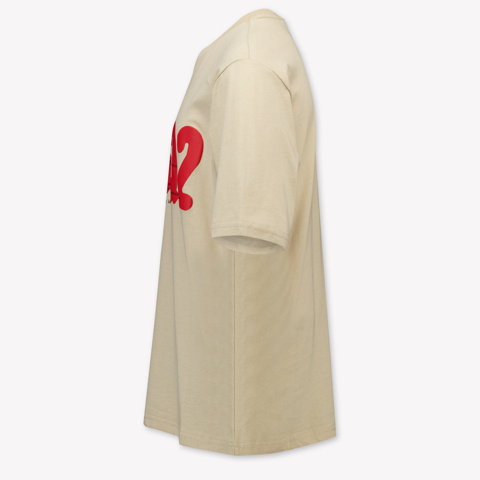 Dsquared2 Kinder Jongens T-Shirt In Licht Beige