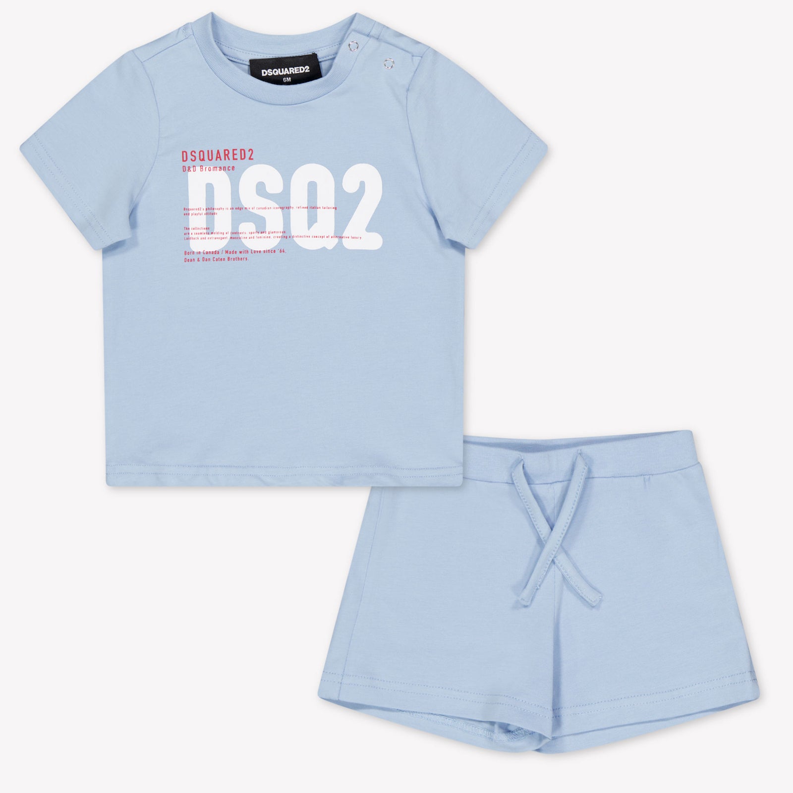 Dsquared2 Baby Jongens Setje In Licht Blauw