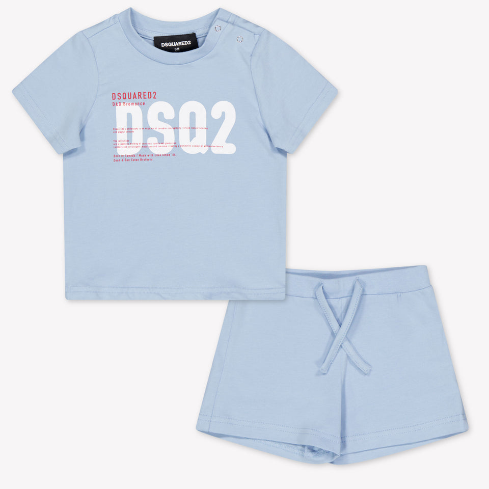 Dsquared2 Baby Jongens Setje In Licht Blauw