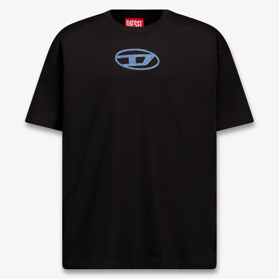 Diesel Kinder Jongens T-Shirt In Zwart