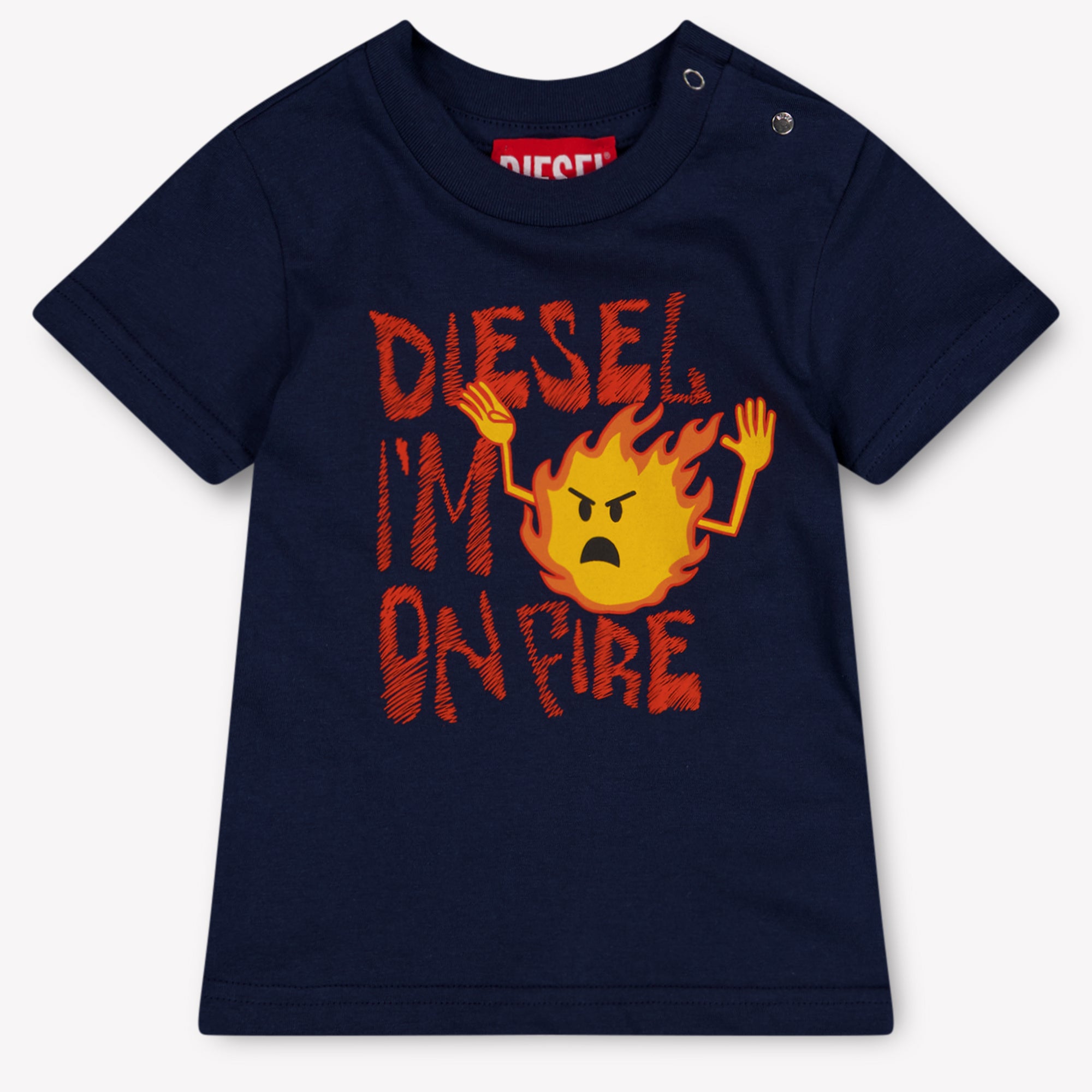 Diesel Baby Jongens T-Shirt In Navy