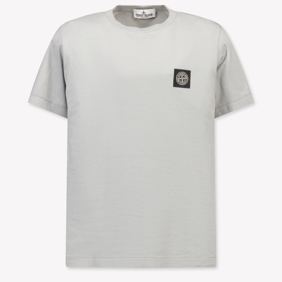 Stone Island Kinder Jongens T-Shirt In Licht Grijs