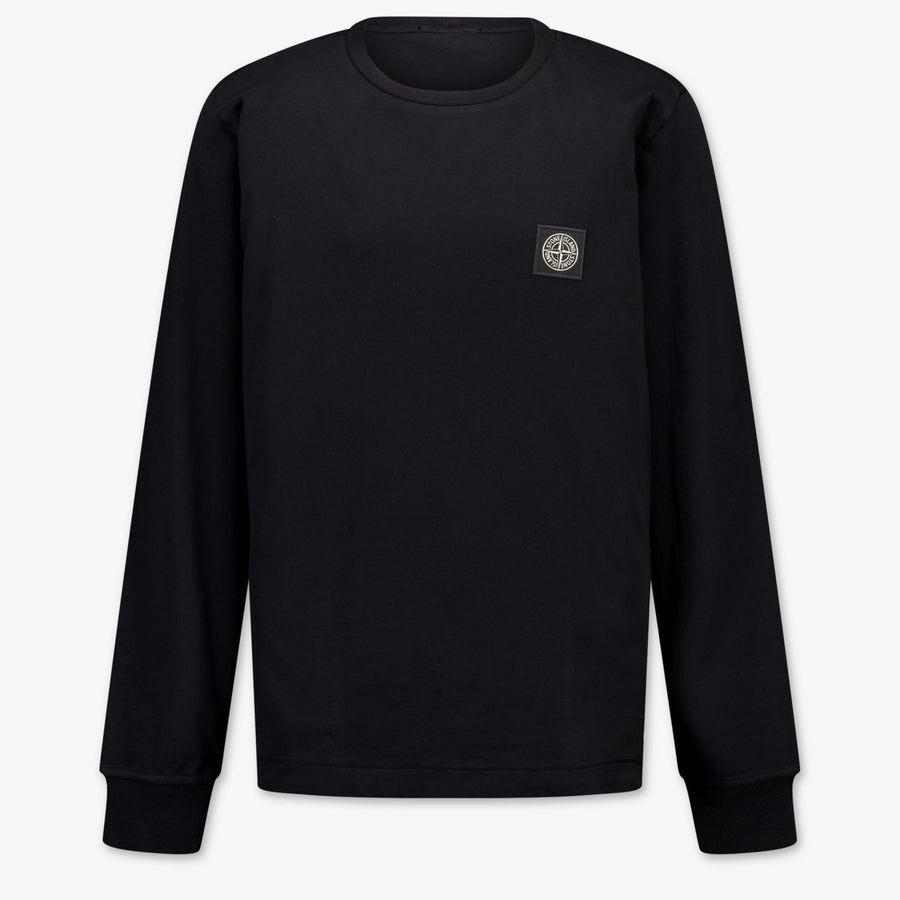 Stone Island Kinder Jongens T-Shirt In Zwart