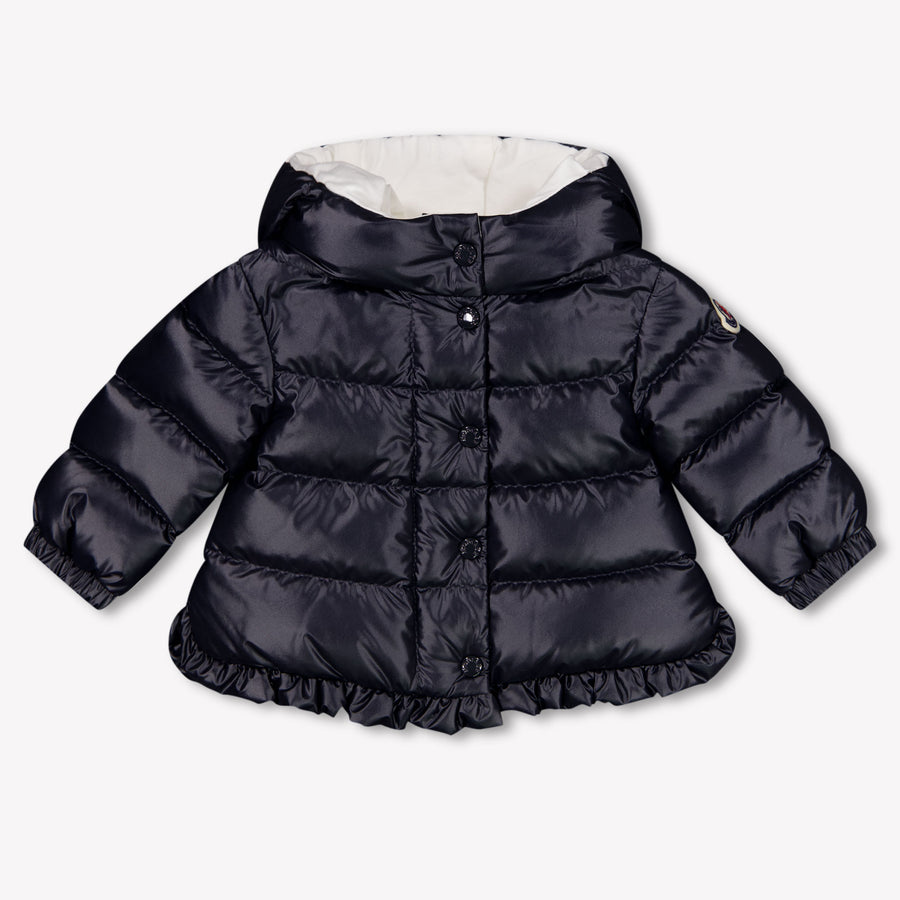 Moncler Tazui Baby Meisjes Winterjas In Navy