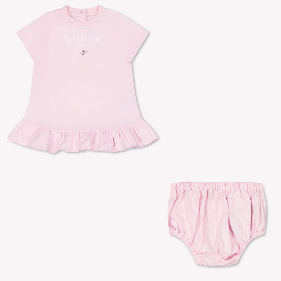 Balmain Baby Meisjes Jurk In Roze