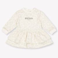 Balmain Baby Meisjes Jurk In Off White