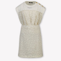 Balmain Kinder Meisjes Jurk In Off White