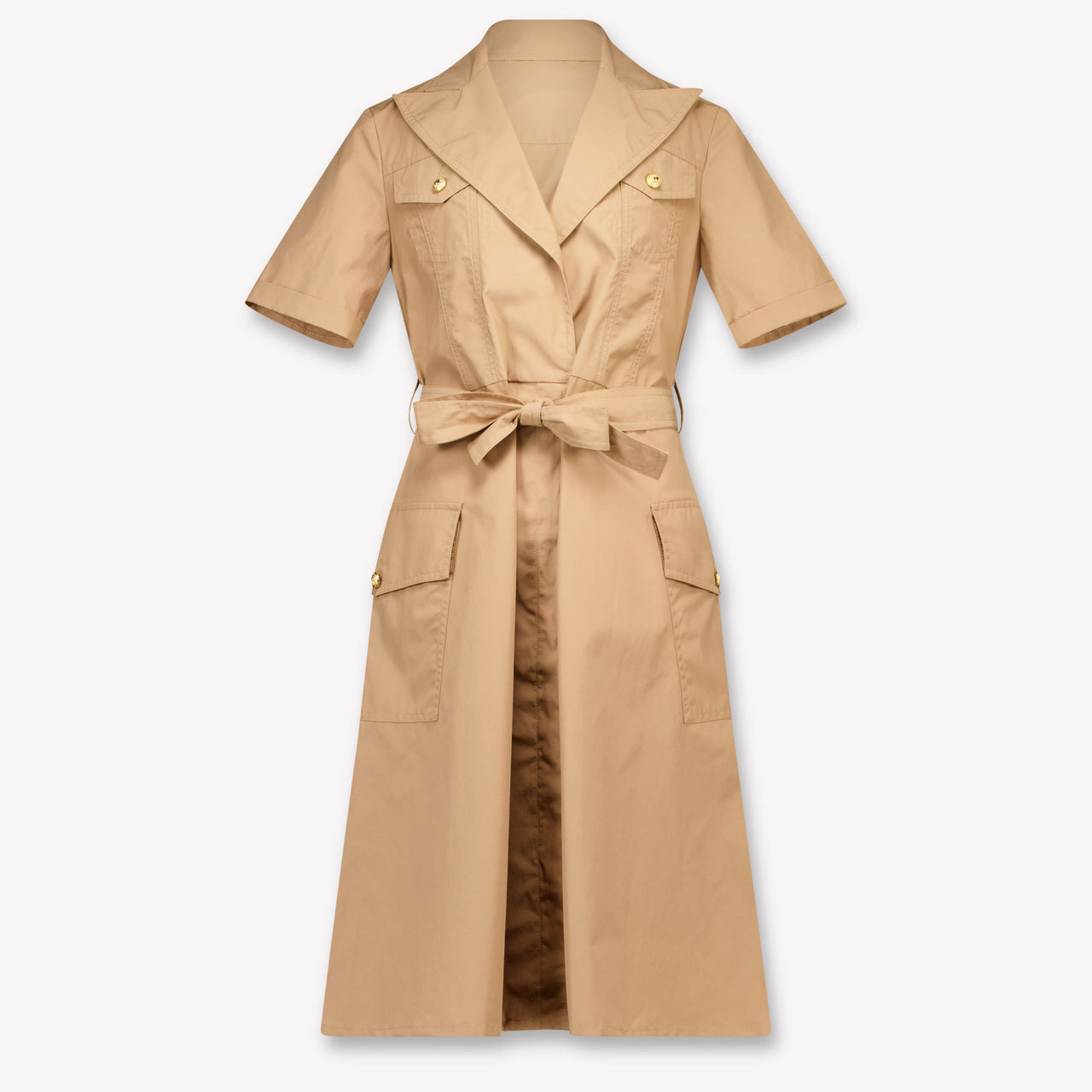 Balmain Kinder Meisjes Jurk In Licht Bruin
