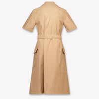 Balmain Kinder Meisjes Jurk In Licht Bruin