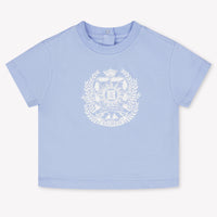 Balmain Baby Meisjes T-Shirt In Licht Blauw