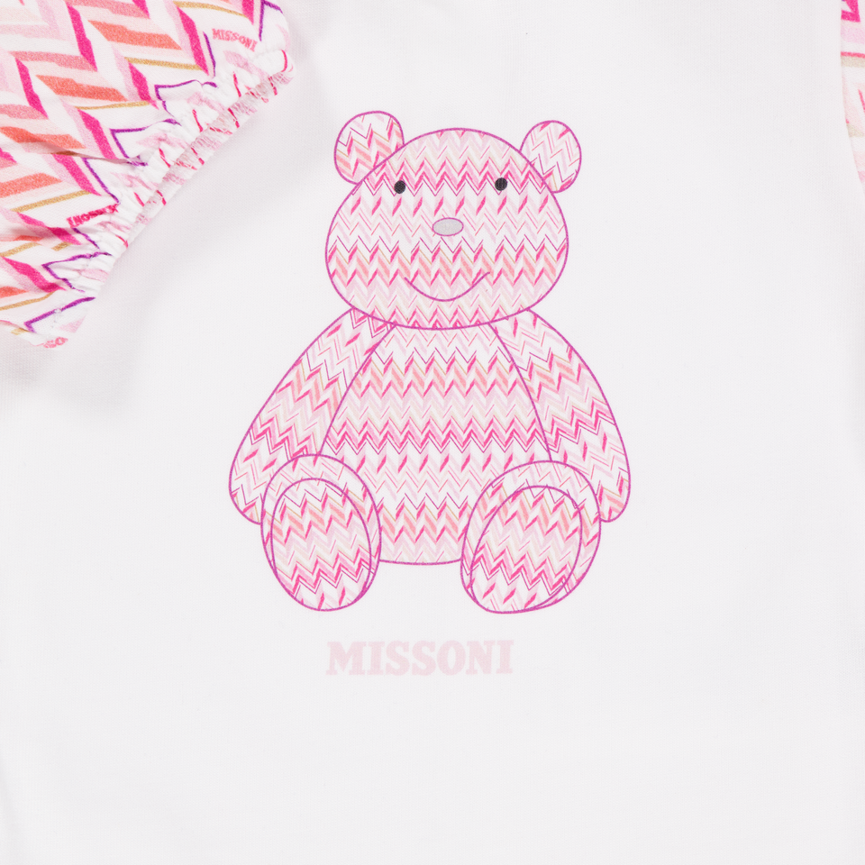 Missoni Baby Meisjes T-Shirt In Wit