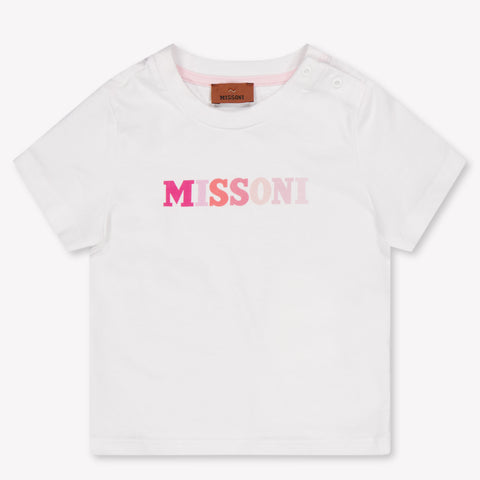 Missoni Baby Meisjes T-Shirt In Wit