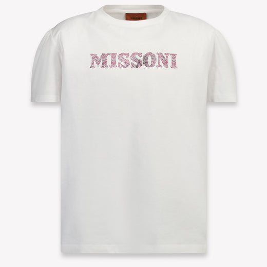Missoni Kinder Meisjes T-Shirt In Wit