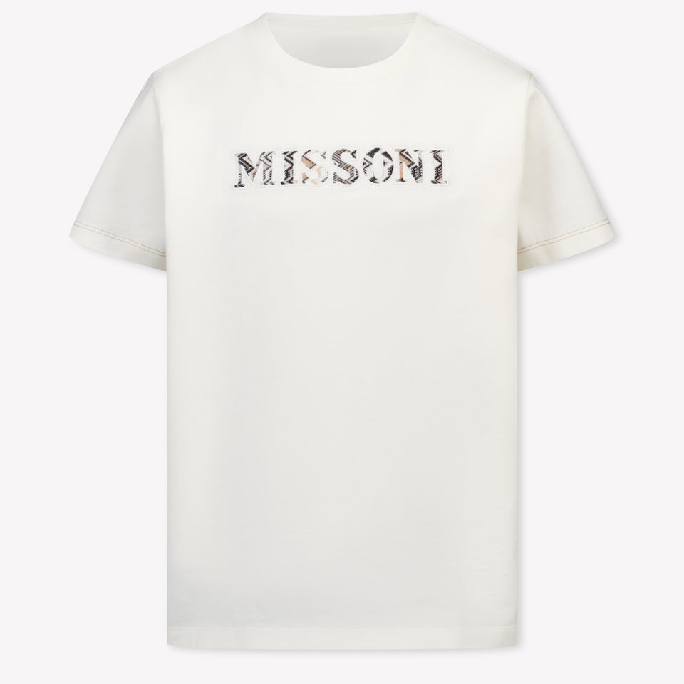 Missoni Kinder Jongens T-Shirt In Off White