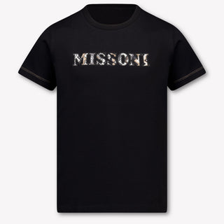 Missoni Kinder Jongens T-Shirt In Zwart