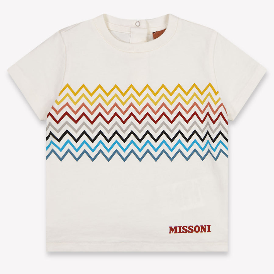 Missoni Baby Jongens T-Shirt In Off White