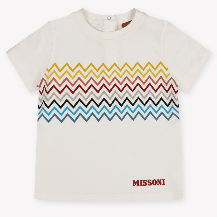 Missoni Baby Jongens T-Shirt In Off White