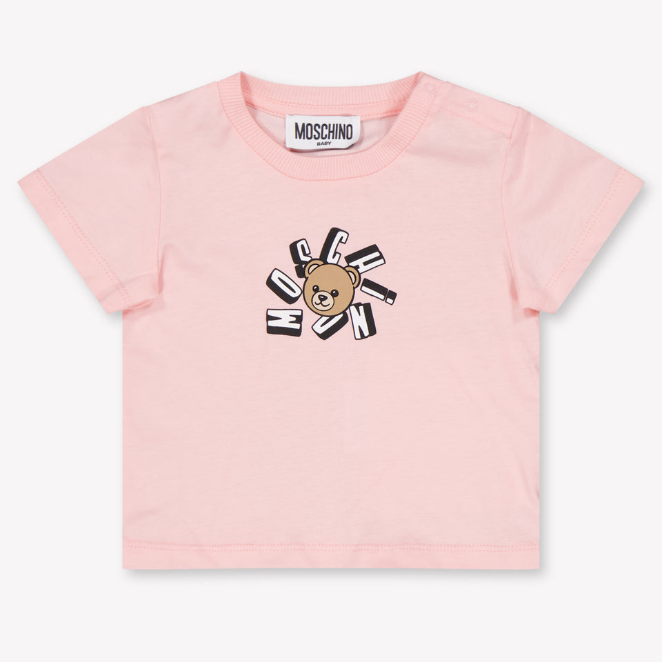 Moschino Baby Unisex T-Shirt In Licht Roze