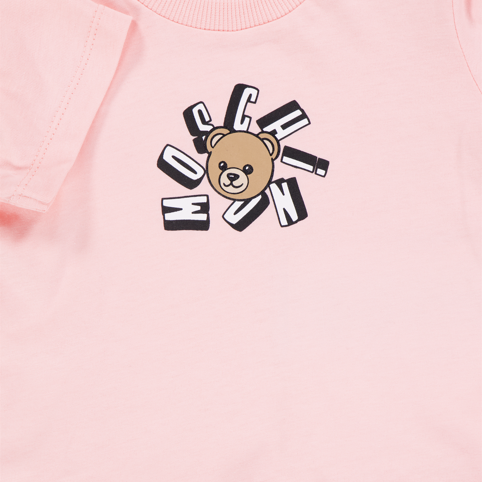 Moschino Baby Unisex T-Shirt In Licht Roze