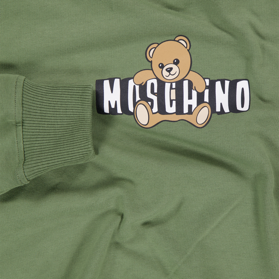 Moschino Kinder Unisex Trui In Army