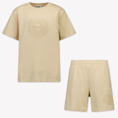 Moschino Kinder Jongens Setje In Beige