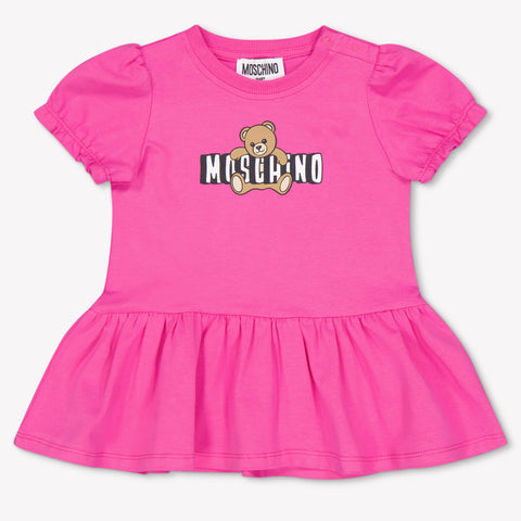 Moschino Baby Meisjes Jurk In Fuchsia