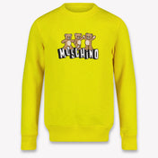 Moschino Kinder Unisex Trui In Geel
