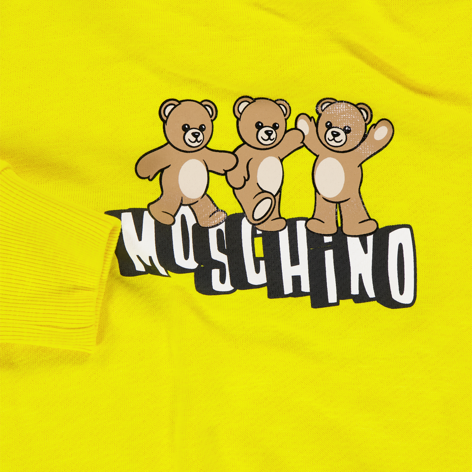 Moschino Kinder Unisex Trui In Geel