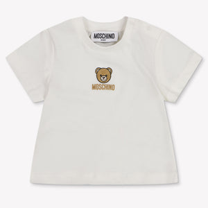 Moschino Baby Unisex T-Shirt In Off White