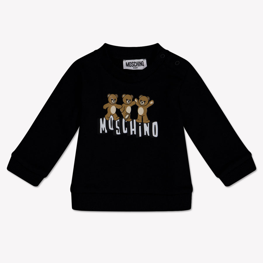 Moschino Baby Unisex Trui In Zwart