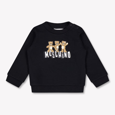 Moschino Baby Unisex Trui In Zwart