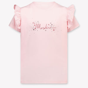Moschino Kinder Meisjes T-Shirt In Licht Roze