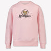 Moschino Girls Sweater in Light Pink
