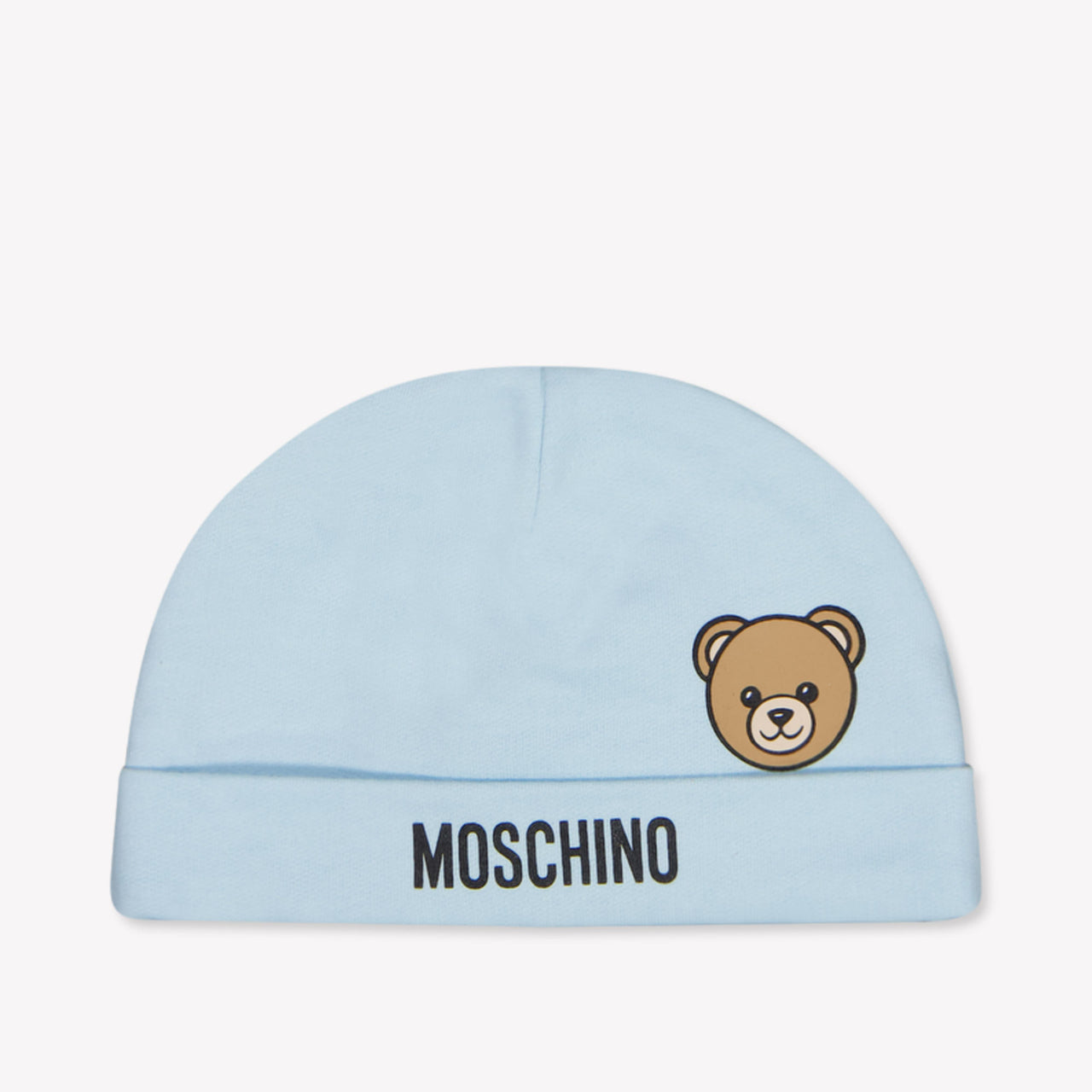 Moschino Baby Unisex Hat In Light Blue