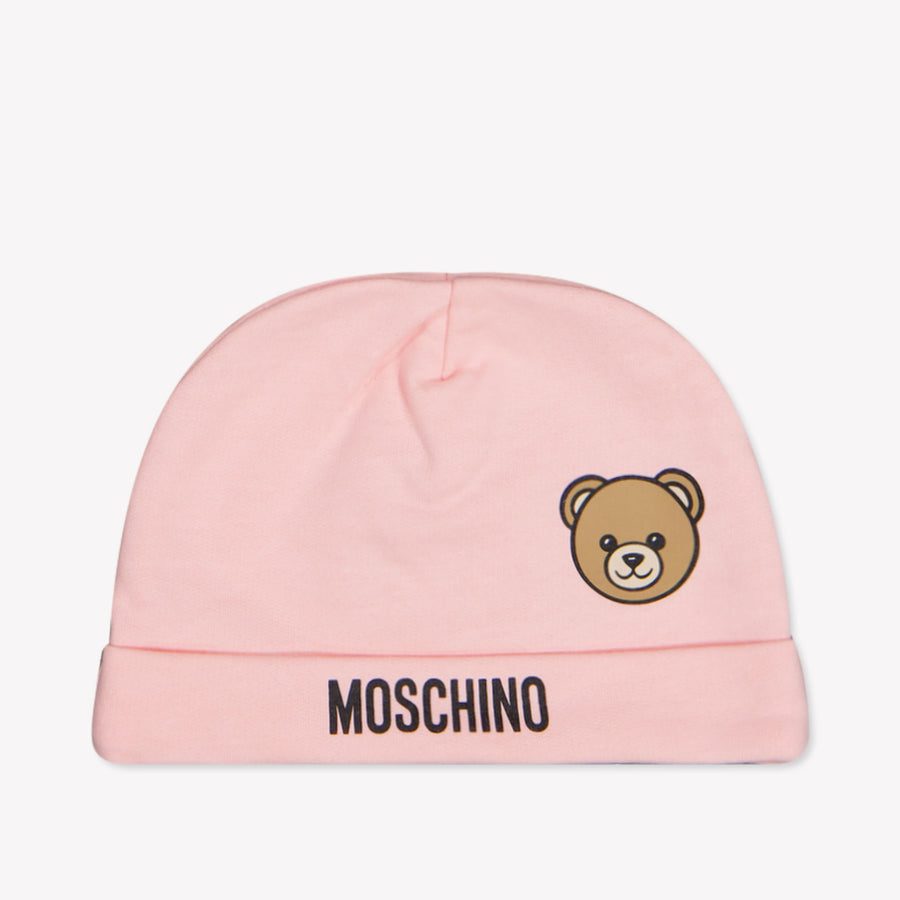 Moschino Baby Girls Hat In Light Pink