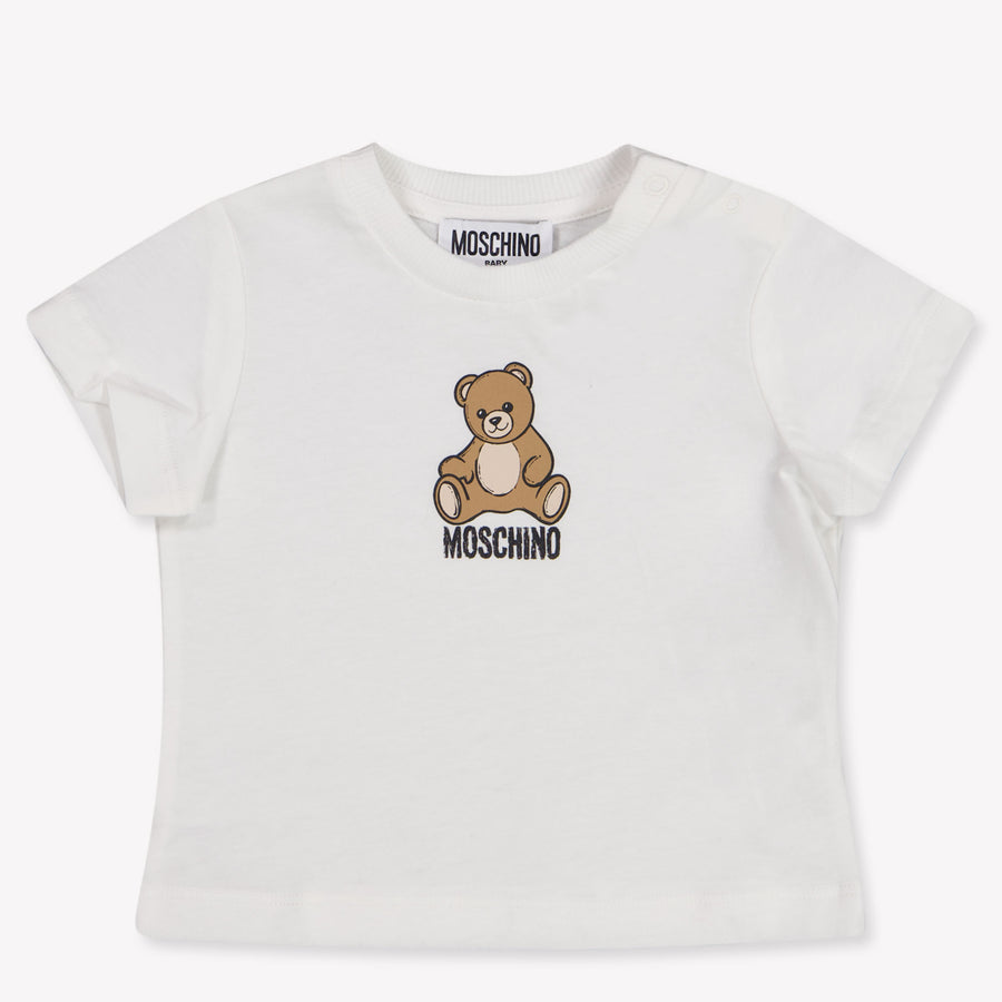 Moschino Baby Unisex T-Shirt In Off White