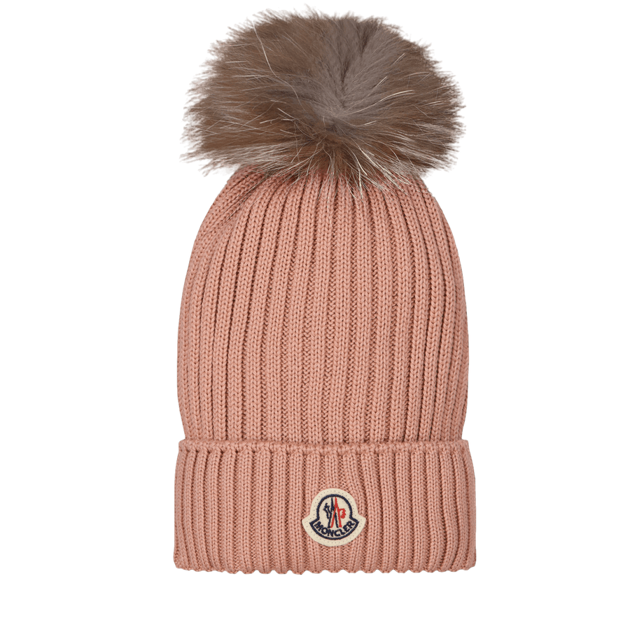 Moncler Kinder Meisjes Muts Licht Roze