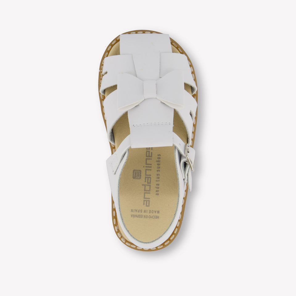 Andanines Meisjes Sandalen In Wit