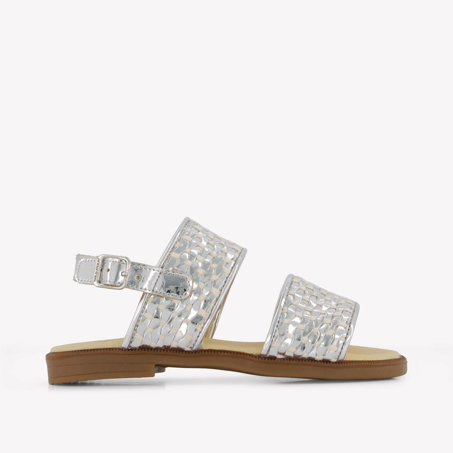 Andanines Kinder Meisjes Sandalen In Zilver