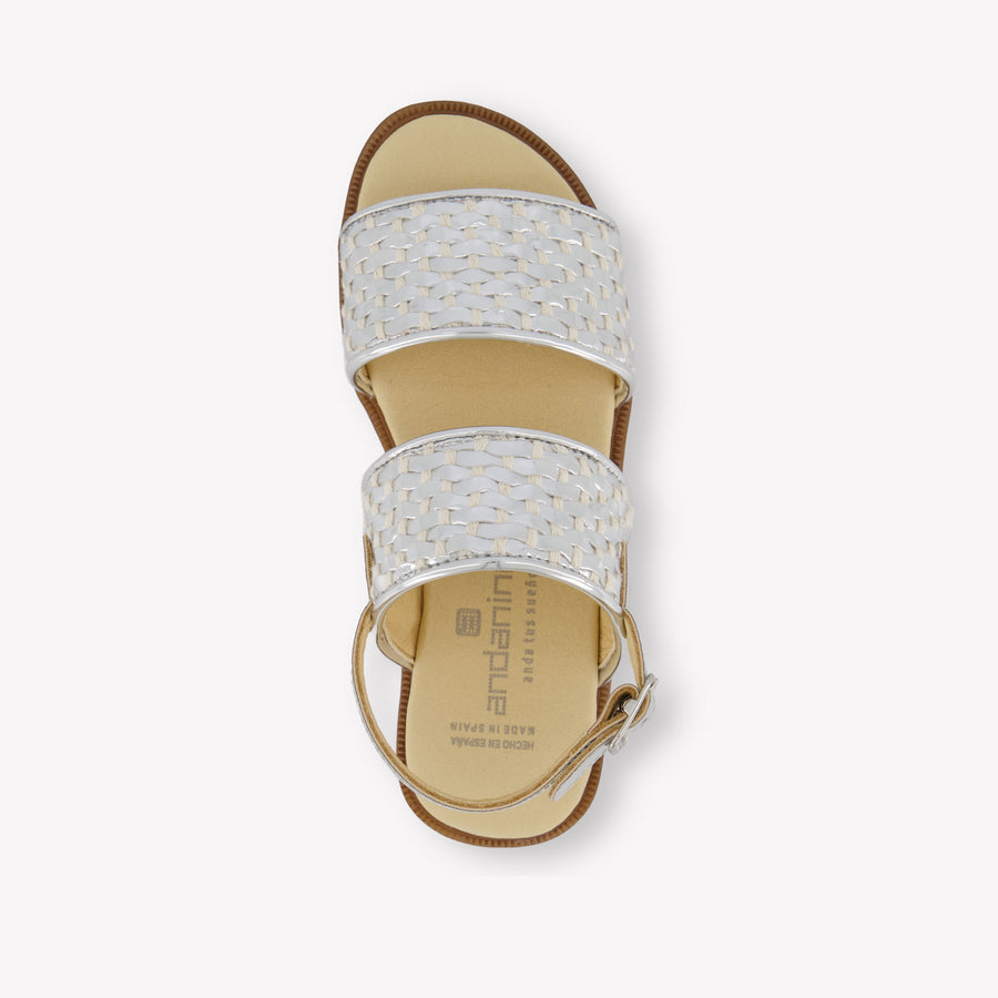 Andanines Meisjes Sandalen In Zilver