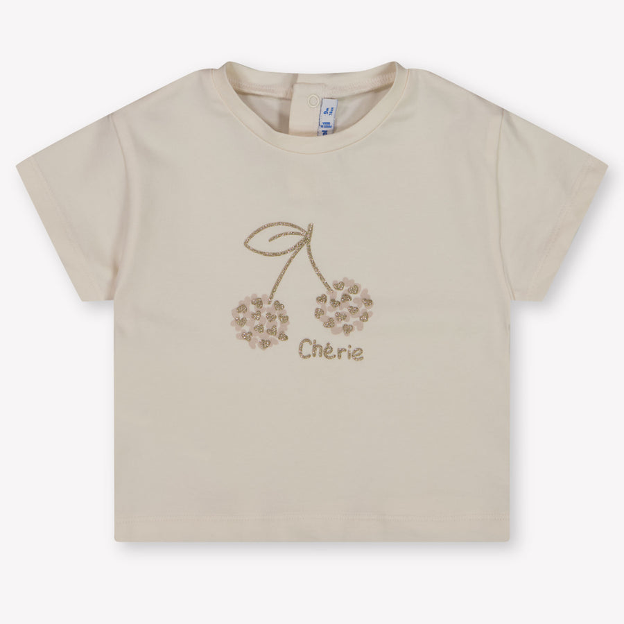 Mayoral Baby Meisjes T-Shirt In Licht Beige