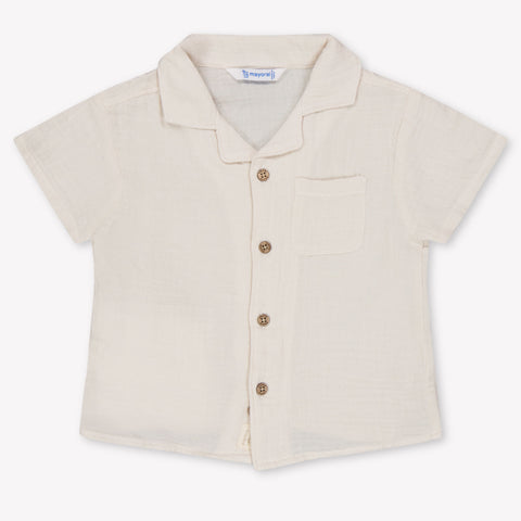 Mayoral Baby Jongens Blouse In Licht Beige