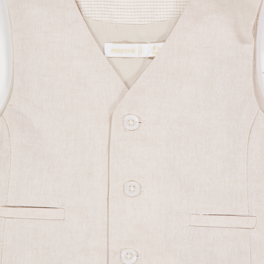 Mayoral Baby Jongens Vest In Licht Beige