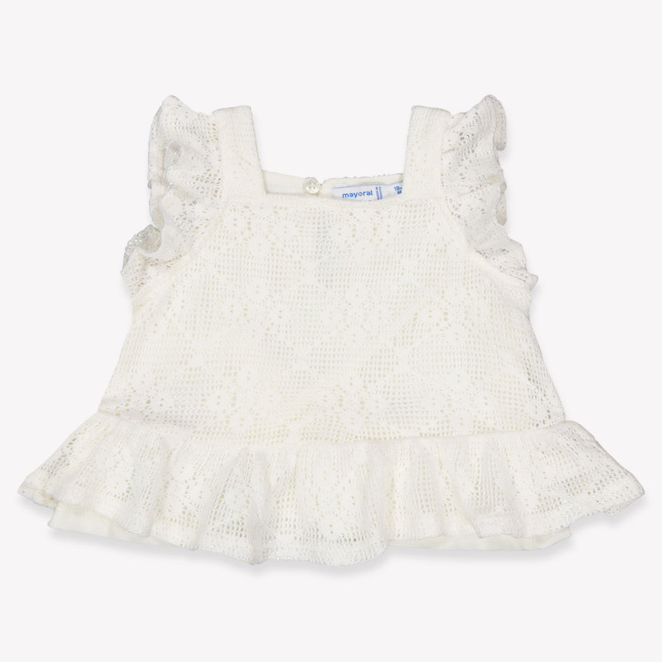 Mayoral Baby Meisjes Setje In Off White